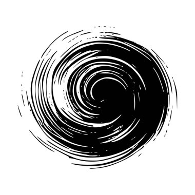 Siyah fırça darbesi ve beyaz. Grunge el - boyanmış elementler.