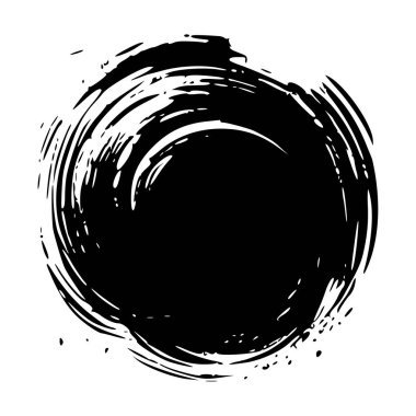 Siyah fırça darbesi ve beyaz. Grunge el - boyanmış elementler.