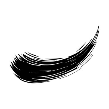 Siyah fırça darbesi ve beyaz. Grunge el - boyanmış elementler.