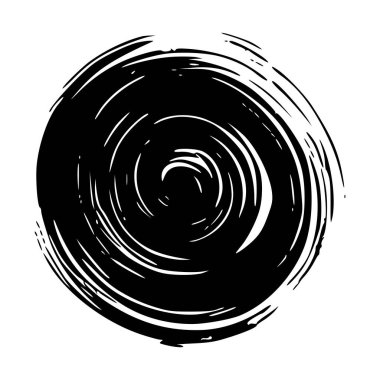 Siyah fırça darbesi ve beyaz. Grunge el - boyanmış elementler.