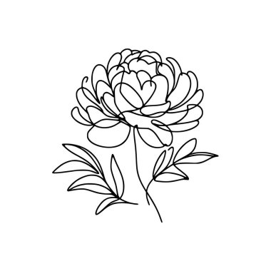 Şakayık çiçekli karalama çizimi