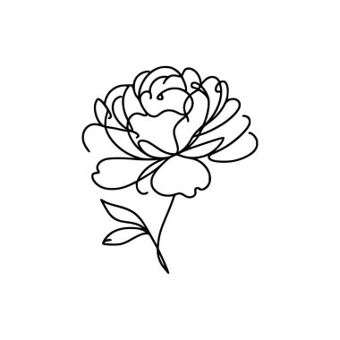 Şakayık çiçekli karalama çizimi