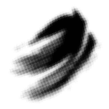 Yarım ton siyah ve beyaz noktalar simgesi arkaplanı