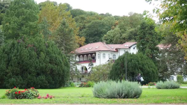 Banja Koviljaca Sırbistan Guchevo Loznica Eylül 2022 Eski Kraliyet Villası — Stok video