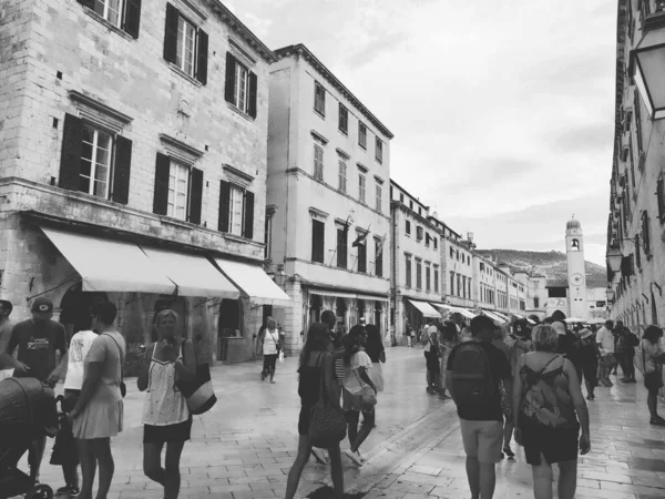 Stradun Stradone Main Street Historic City Center Dubrovnik Croatia Architectural — Stock Fotó