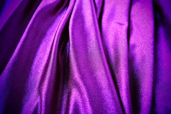 Velour Tyg Liknande Silke Textilier Veck Och Vackra Vågor Lila — Stockfoto