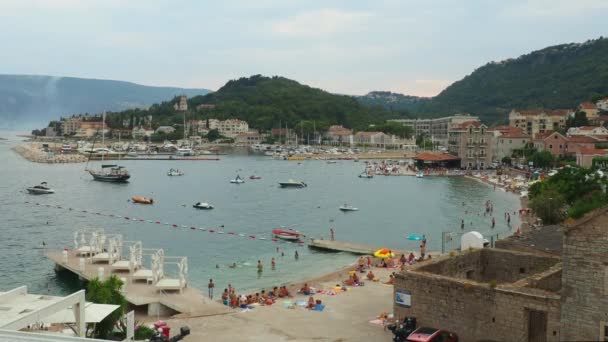 Meljine Herceg Novi Czarnogóra Sierpnia 2022 Widok Zatokę Kotor Piękne — Wideo stockowe