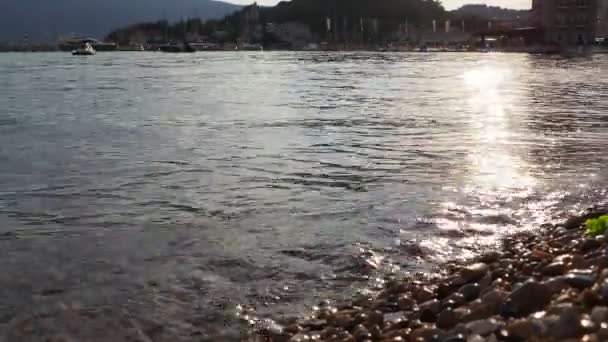 Meljine Herceg Novi Montenegro Laut Adriatik Mediterania Agustus 2022 Gelombang — Stok Video