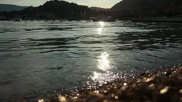 Meljine Herceg Novi Montenegro Mare Adriatico Mediterraneo Calmare Onde Acqua — Video Stock