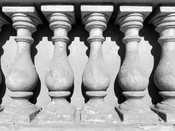 Balustrade Fence Stairs Balconies Terraces Consisting Row Figured Posts Balusters — Stock Photo, Image
