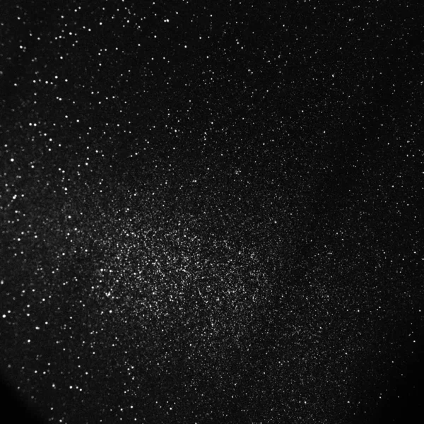 Черная Текстура Боке Черном Фоне Белый Блеск Подсвеченная Пыль — стоковое фото