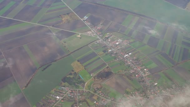 Glide Path Path Descent Aircraft Landing Belgrade Surchin Flight Serbia — 图库视频影像