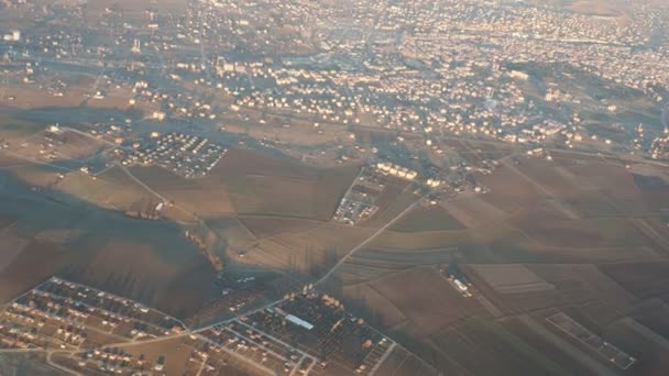 Ankara Turkey January 2023 Shot Window Aircraft Rise Flight Aircraft — 图库视频影像