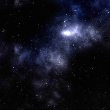 Outer space, Universe. Celestial asteroids, satellites, planets and stars. Gravitational astronomical star clusters, nebulae and galaxies. Interstellar gas, dust, electromagnetic fields, dark matter