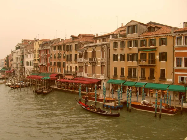 Veneza Itália 2007 Ruas Venezianas Com Fachadas Construção Graciosas Grande — Fotografia de Stock