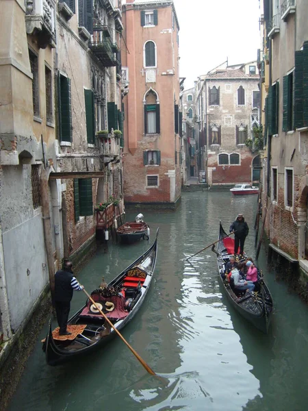 Venise Italie 2007 Rues Vénitiennes Avec Façades Bâtiment Gracieuses Grand — Photo