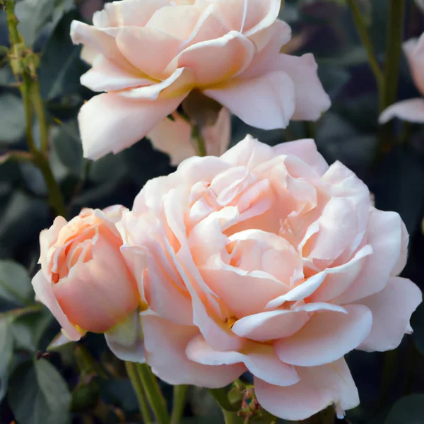 Bujny Frotte Różowy Róż Zbliżenie Rose Jest Odmianą Dzikiej Róży — Zdjęcie stockowe