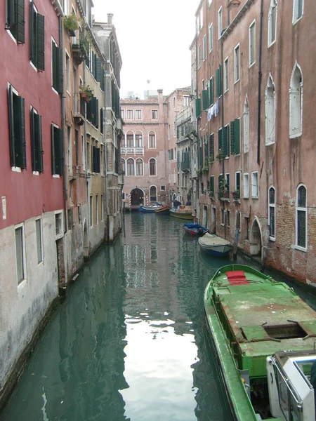 Venise Italie 2007 Rues Vénitiennes Avec Façades Bâtiment Gracieuses Grand — Photo