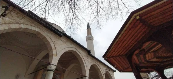 Sarajewo Bośnia Hercegowina Marca 2020 Centralne Ulice Sarajewa Islamskie Zabytki — Zdjęcie stockowe