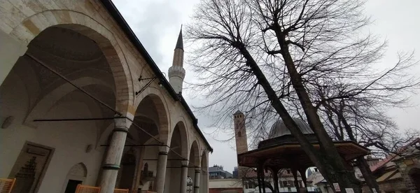 Sarajevo Bosna Hercegovina Března 2020 Centrální Ulice Sarajeva Islámské Památky — Stock fotografie