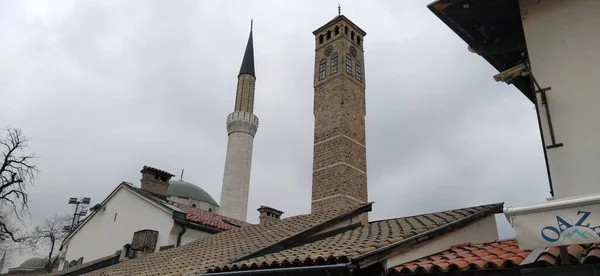 Sarajewo Bośnia Hercegowina Marca 2020 Centralne Ulice Sarajewa Islamskie Zabytki — Zdjęcie stockowe