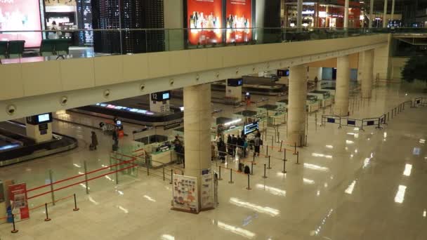 Ankara Turkiye Esenboga Havalimani Airport 2023 Lobby Corridor Airport Interior — 비디오