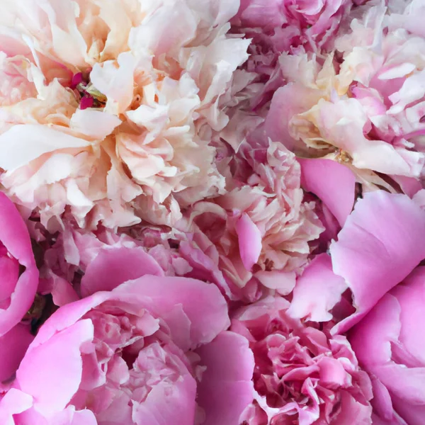 Schöne Rosa Pfingstrosenblüten Aus Nächster Nähe Die Pfingstrose Ist Eine — Stockfoto