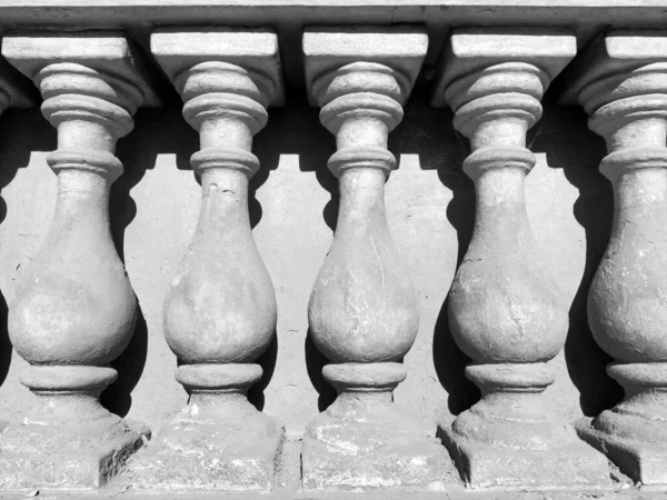 Балюстрада Ограда Лестницы Балконы Террасы Состоящие Ряда Фигурных Столбов Балюстрад — стоковое фото