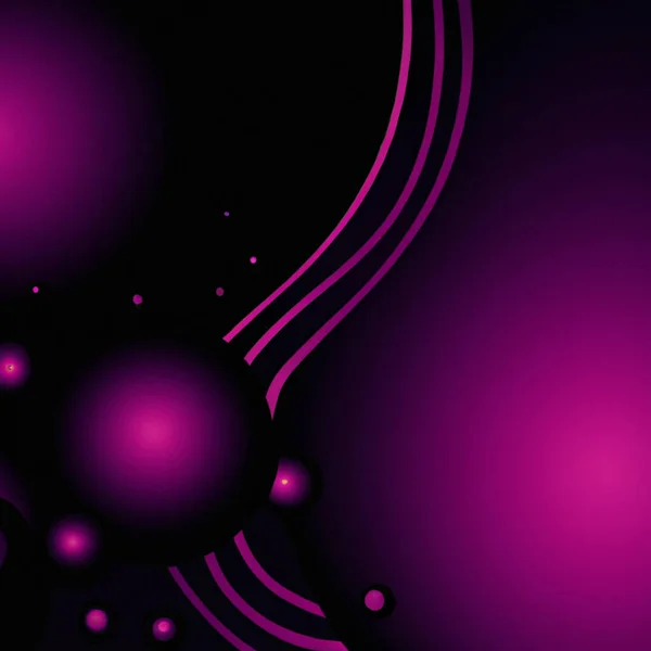 Burbujas Volumétricas Color Púrpura Sobre Fondo Negro Degradado Color Púrpura — Foto de Stock