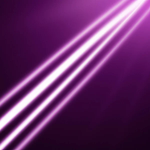 Ray light effects on black background for overlay design. Rays of light fall on empty space. Copy space. Purple lilac pink magenta beams