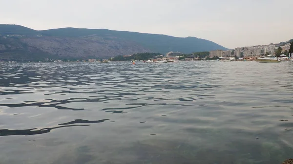Herceg Novi Černá Hora Dovolená Moři Výlety Moři Lodě Plují — Stock fotografie