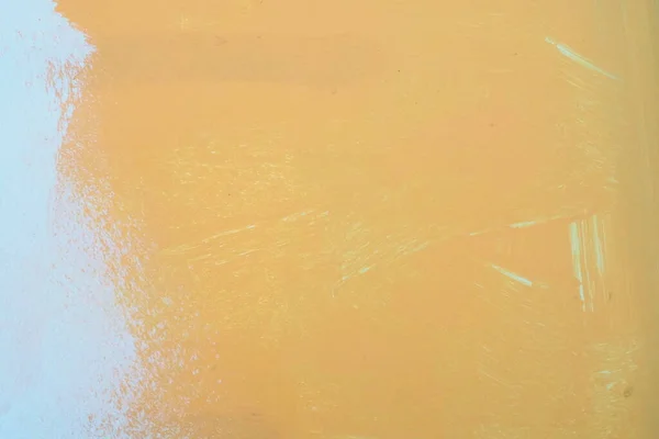 Помаранчевий Білий Малюнок Олії Оштукатуреній Стіні Масляна Текстура Фарби Штрихами — стокове фото