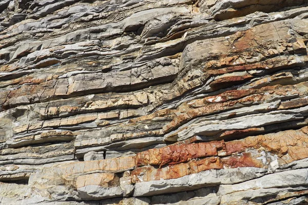 Flyschは主に起源を持つ海洋堆積岩のシリーズであり 岩層の交互によって特徴付けられる バルカン半島 モンテネグロ ブドヴァ モグレンビーチ — ストック写真