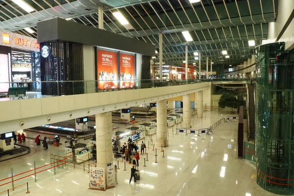 Ankara Turkiye Esenboga Havalimani Airport 2023 Lobby Corridor Airport Interior — 图库照片