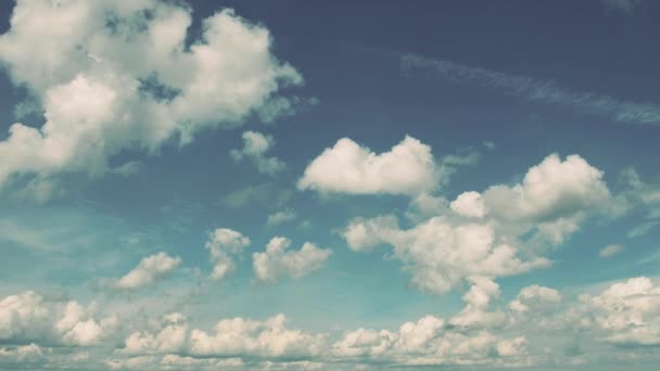 Fast Moving Cumulus Cirrostratus Stratocumulus Clouds Blue Sky Changing Climate — Αρχείο Βίντεο