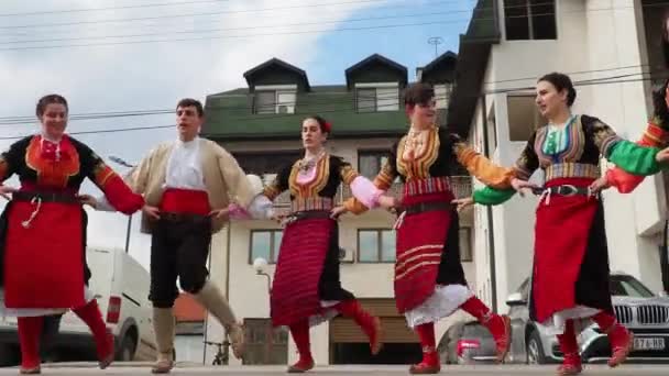 Sremska Mitrovitsa Serbie Filles Garçons Costumes Traditionnels Serbes Des Balkans — Video