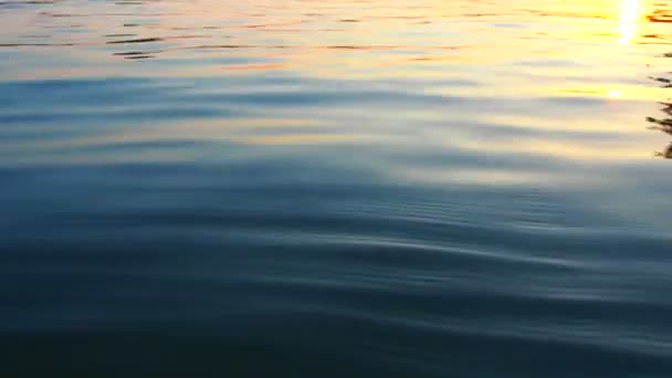 Синяя Лазурная Текстура Воды Сверху Вниз Поверхность Воды Мягкие Волны — стоковое видео