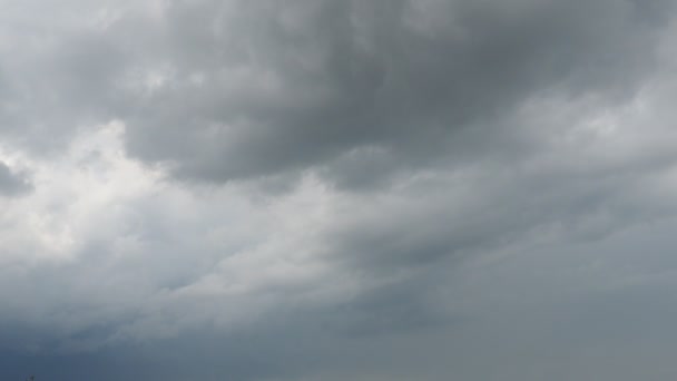 Ужасная Воздушная Буря Кучевые Облака Облака Дождей Грозовые Тучи Представляют — стоковое видео