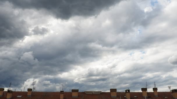 Кучевые Облака Облака Дождей Грозовые Тучи Представляют Собой Вертикально Развитые — стоковое видео
