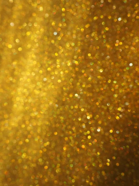 Bokeh Light Gold Glitters Golden Glitter Texture Background Sparkling Glitter — Stock Photo, Image
