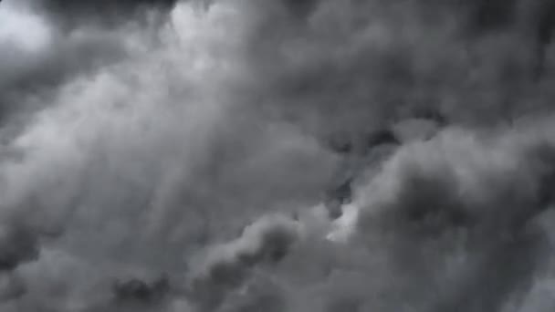 Terribile Cumonimbo Nubi Tuonanti Allarme Meteo Pericolo Imminente Nuvole Grigie — Video Stock