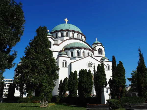 Belgrade Serbia September 2023 Church Sava Serbian Orthodox Temple Grandiose — Stock Photo, Image
