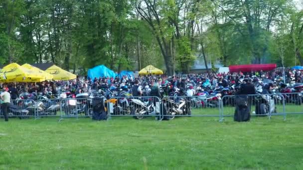 Sremska Mitrovica Serbie Rassemblement Rencontre Motocyclistes Motards Lors Festival Les — Video