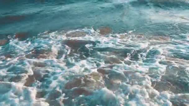 Прекрасні Фотографії Тропічного Пляжу Дивовижна Піщана Берегова Лінія Білими Бірюзовими — стокове відео