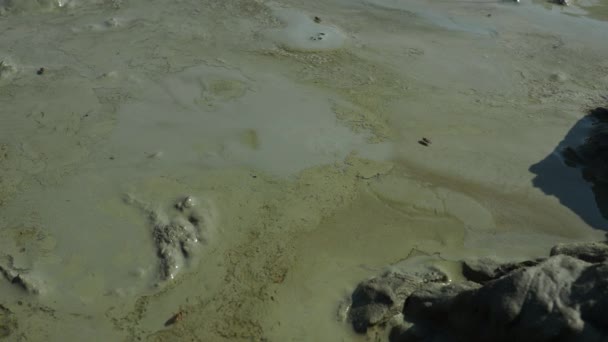 Грязевой Вулкан Грязевой Купол Рельеф Созданный Извержением Грязи Суспензии Воды — стоковое видео