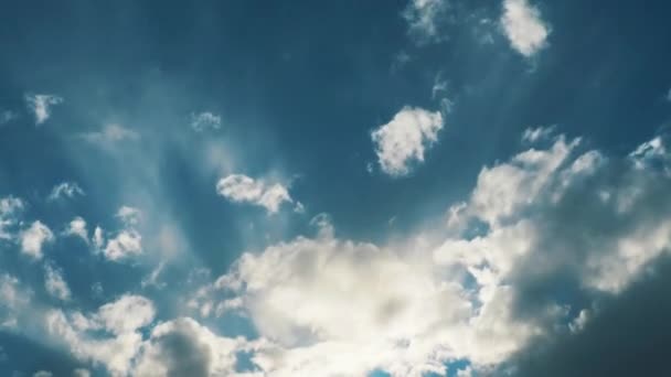 Sinar Tuhan Awan Ilahi Yang Indah Langit Efek Cahaya Volumetrik — Stok Video