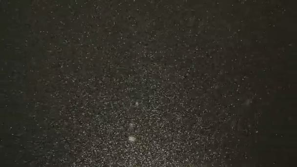 Salju Turun Butiran Salju Putih Jatuh Dari Atas Bawah Langit — Stok Video