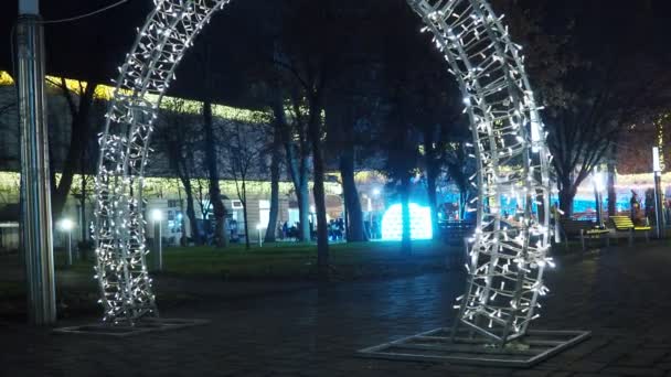 Sremska Mitrovica Serbia Centralny Plac Starego Miasta Podczas Świąt Bożego — Wideo stockowe