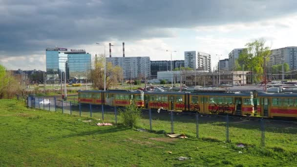 Bělehrad Srbsko Března 2024 Tramvajové Nádraží Tramvajové Nádraží Novi Beograd — Stock video