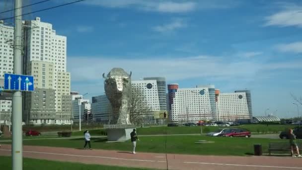 Minsk Belarus Capitale Grande Ville Centre Administratif Région Minsk Rues — Video